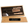 BBQ Tool Gift Set - Laser Engraved Flexibrass Plate